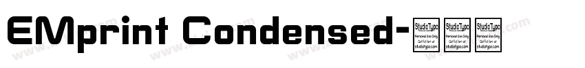 EMprint Condensed字体转换